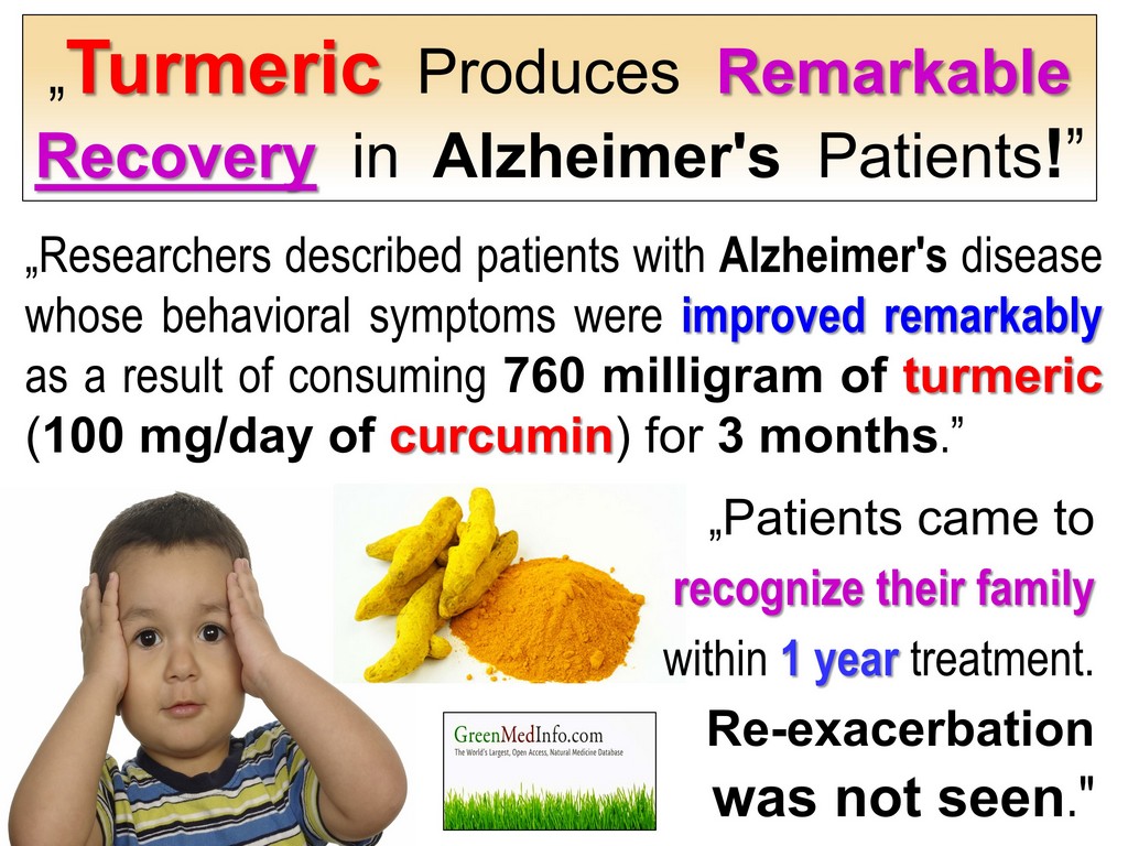 turmeric can even reverse Alzheimer's disease!